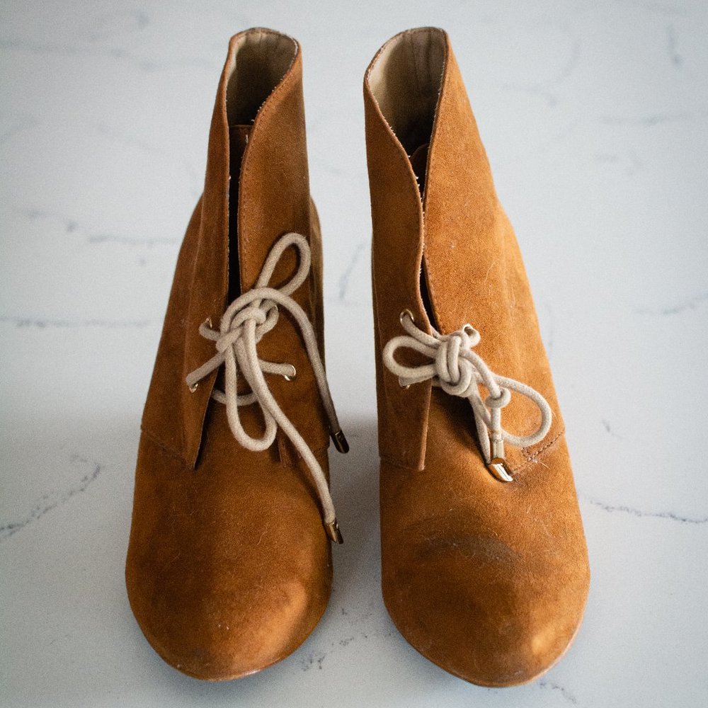 Trafaluc Brown Suede Heels